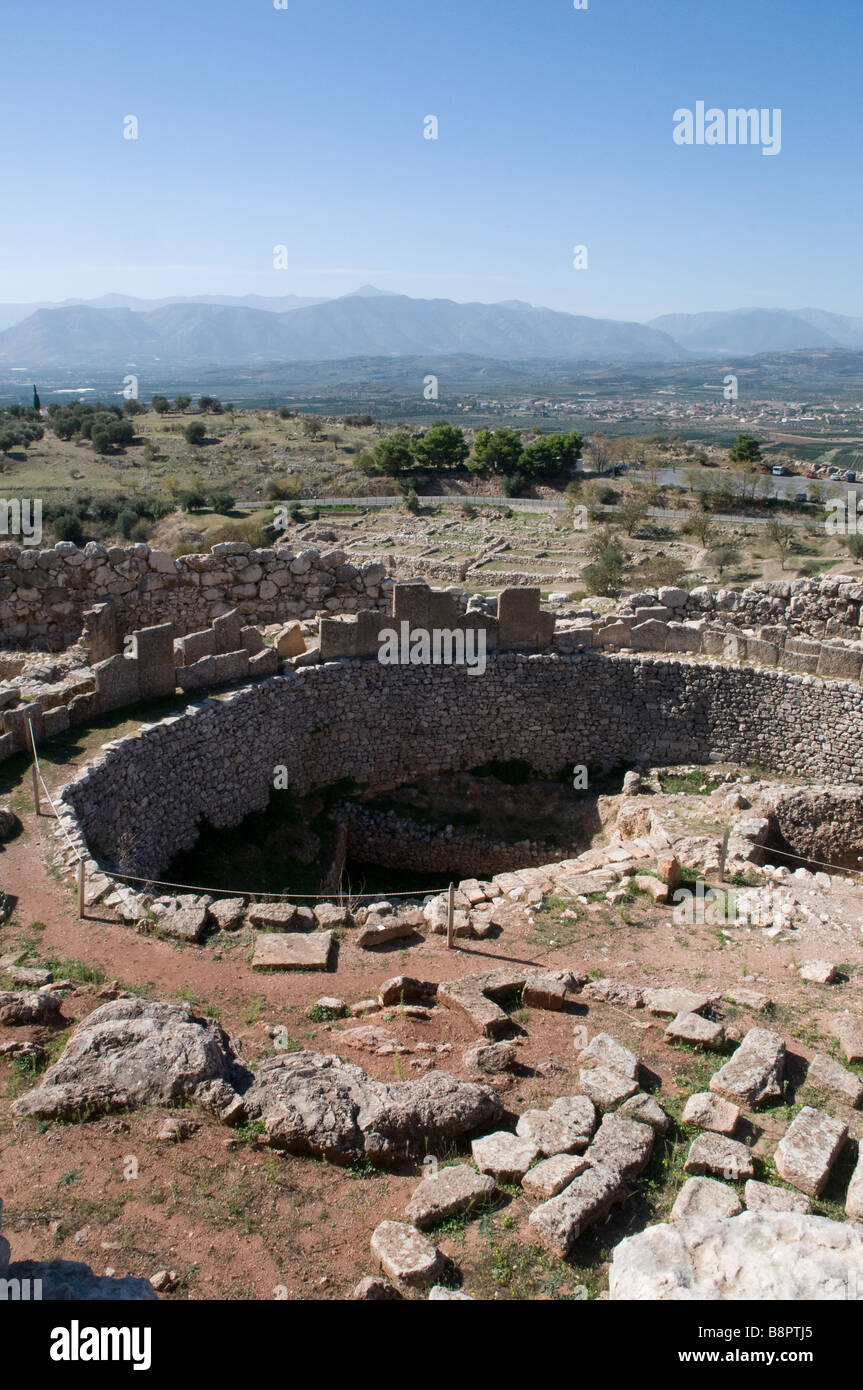 La citadelle de Mycènes en Grèce Banque D'Images