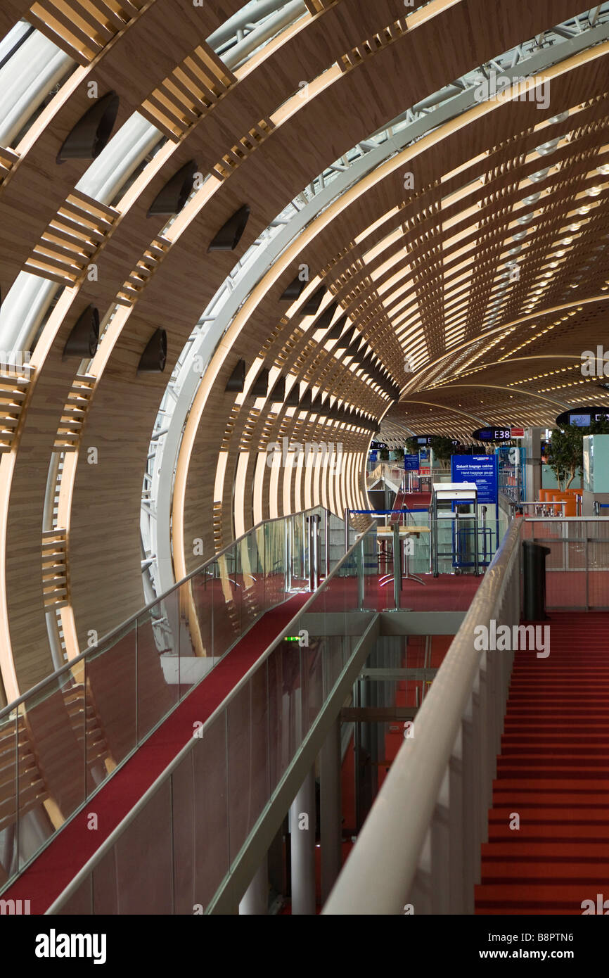 France Paris Charles de Gaulle International Airport Terminal E transit salon Banque D'Images