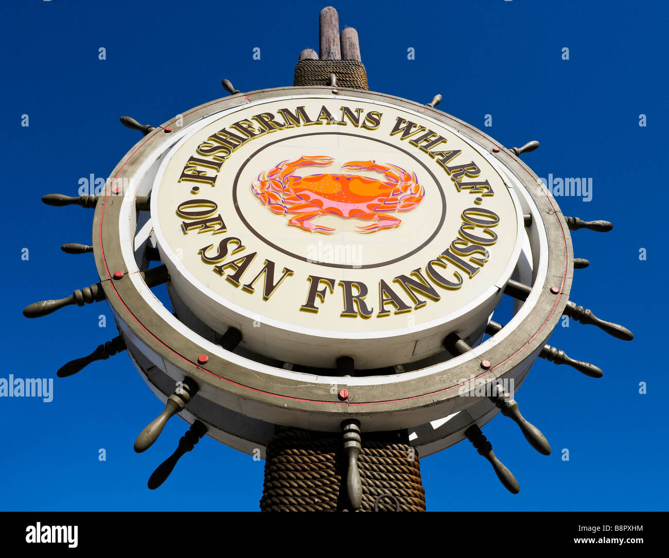 Signe pour Fisherman's Wharf, San Francisco, California, USA Banque D'Images