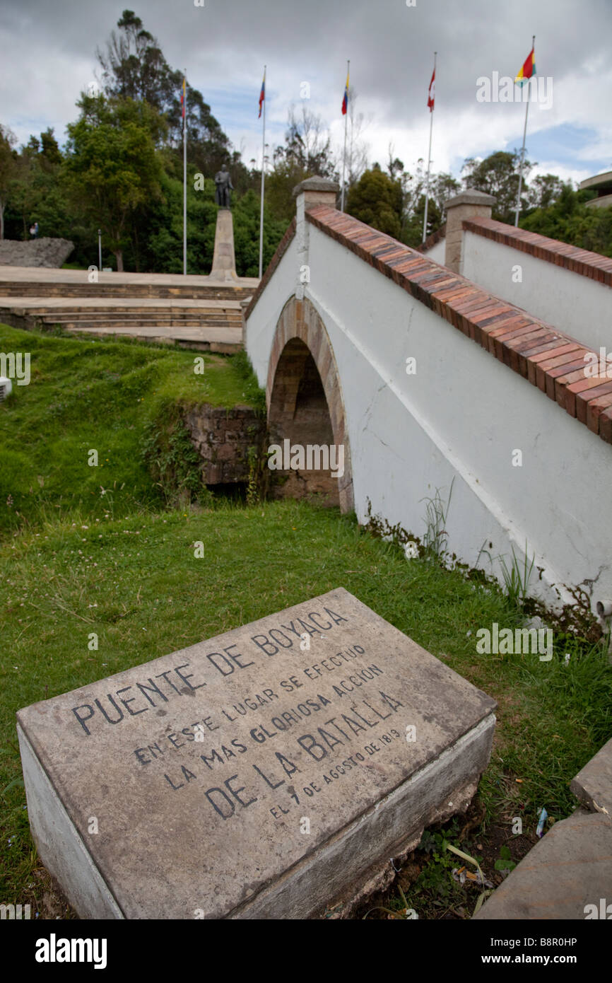 Puente de historique Boyaca, site de bataille qui a mené à l'indépendance de la Colombie Banque D'Images