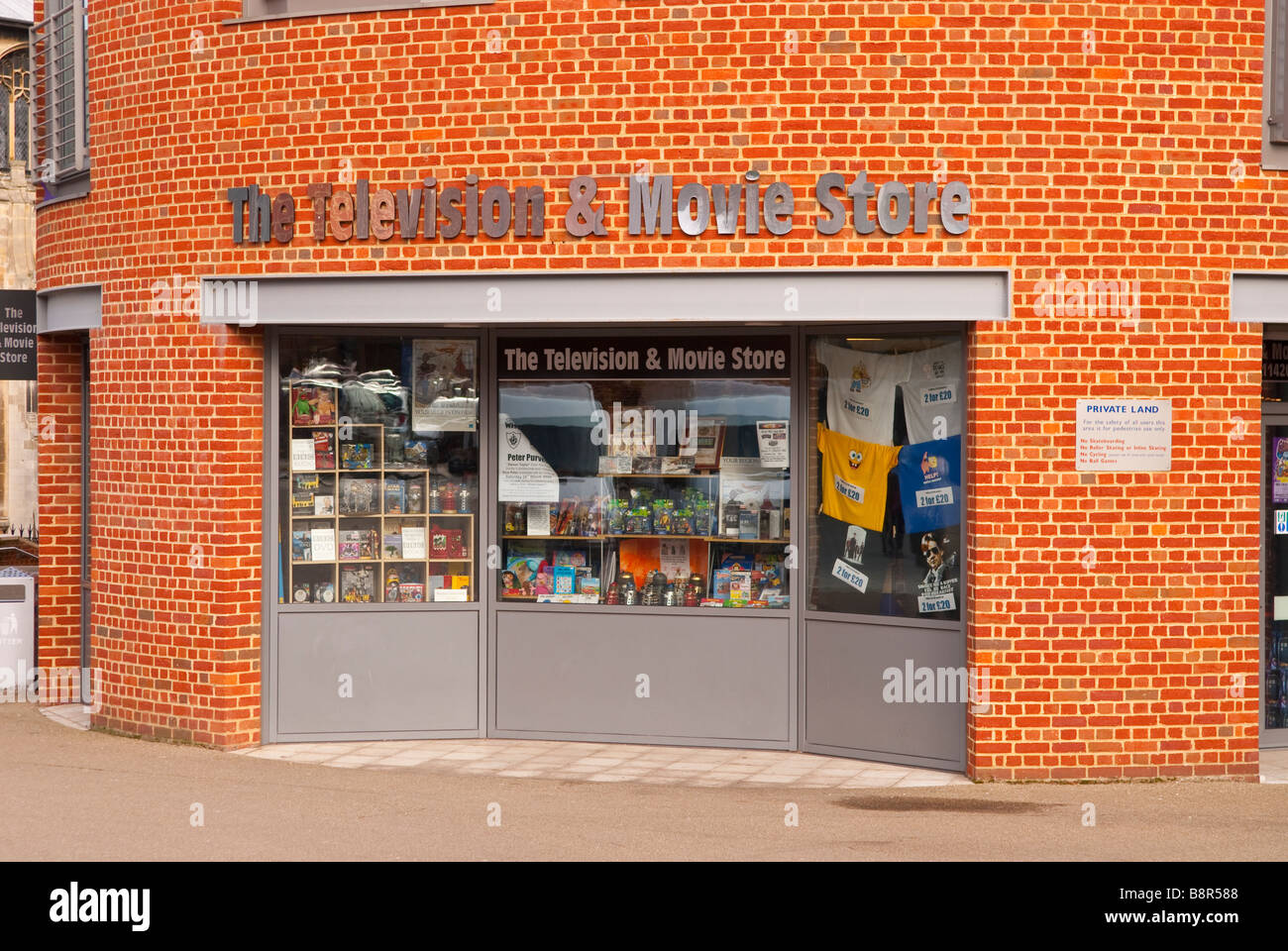 La Television & Film bbc store boutique de vente de marchandises et de cinéma dans le centre-ville de Norwich, Norfolk, UK Banque D'Images