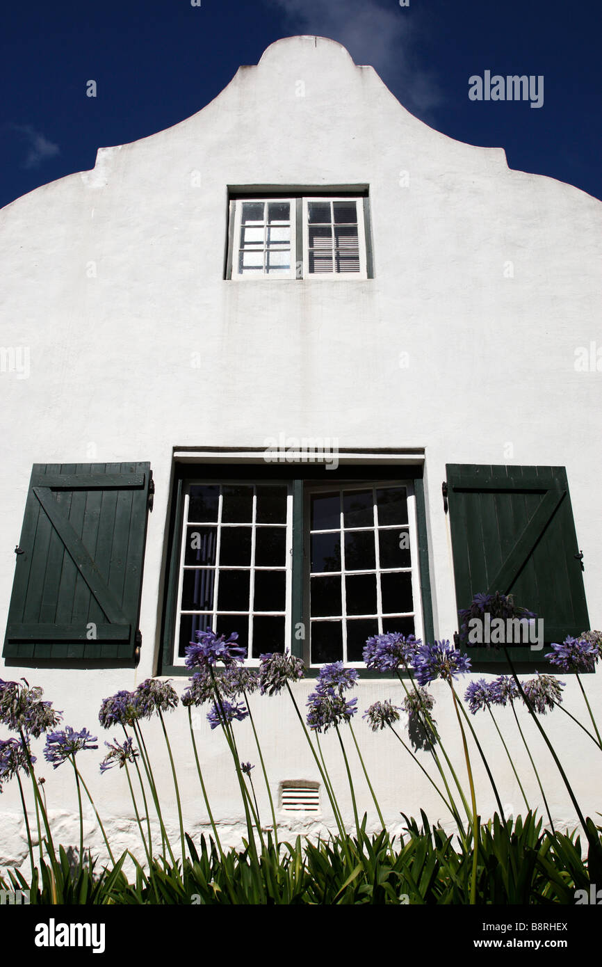 Cape typique maison à pignon néerlandais en Afrique du Sud swellendam Banque D'Images