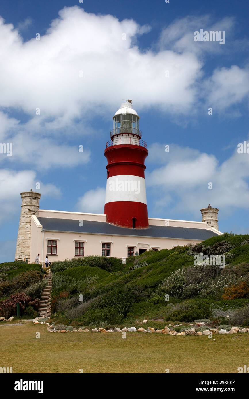 Cap agulhas lighthouse et musée construit en 1848 et restauré en 1988 l'Afrique du Sud Banque D'Images