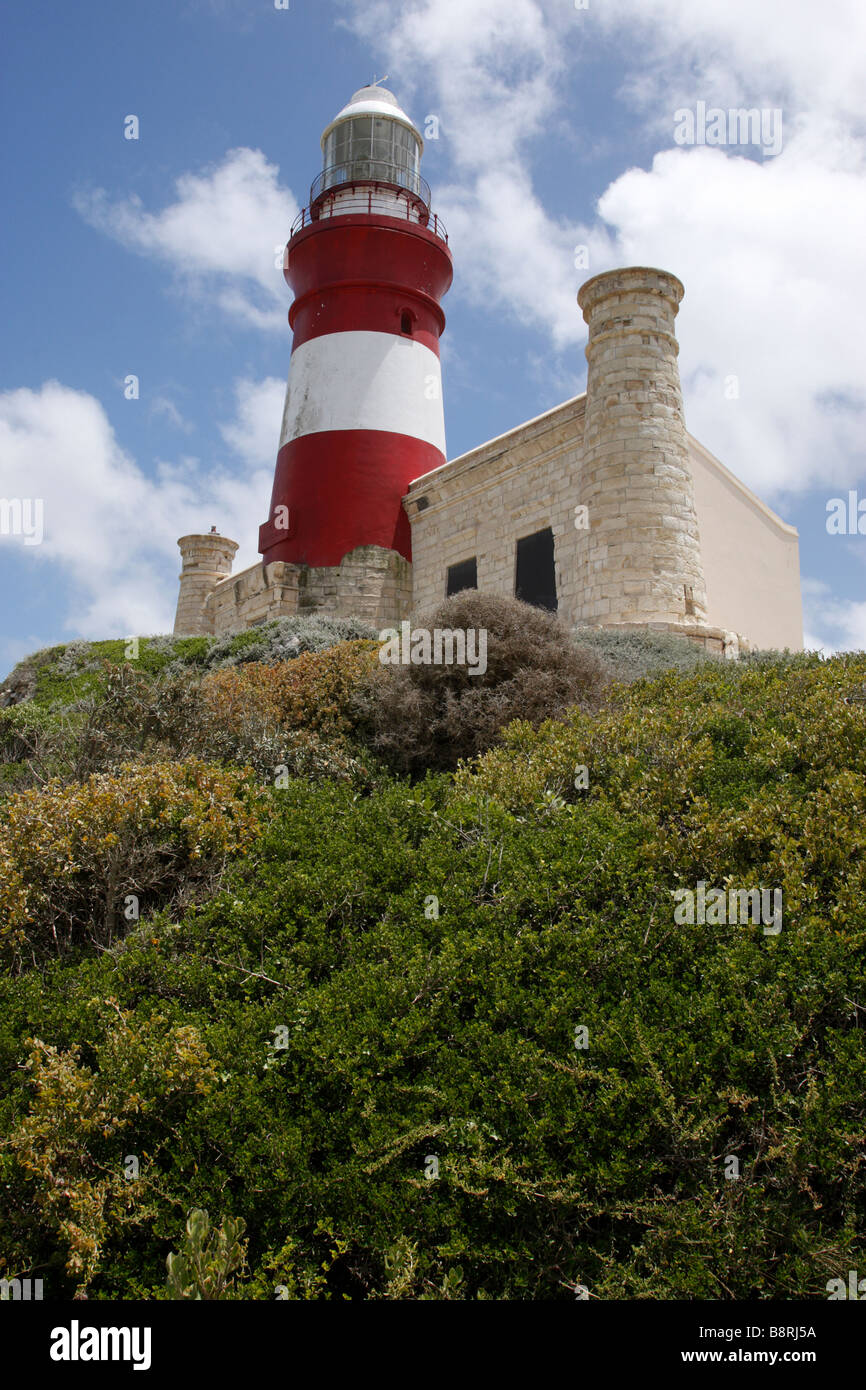 Cap agulhas lighthouse et musée construit en 1848 et restauré en 1988 l'Afrique du Sud Banque D'Images