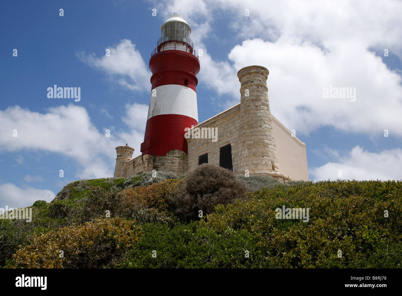 Cap agulhas lighthouse et musée construit en 1848 et restauré en 1988 l'Afrique du Sud Banque D'Images