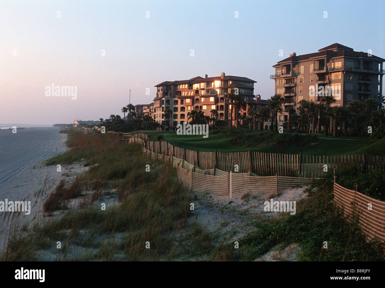 Amelia Island Plantation et la plage sur l'océan Atlantique en Floride Banque D'Images