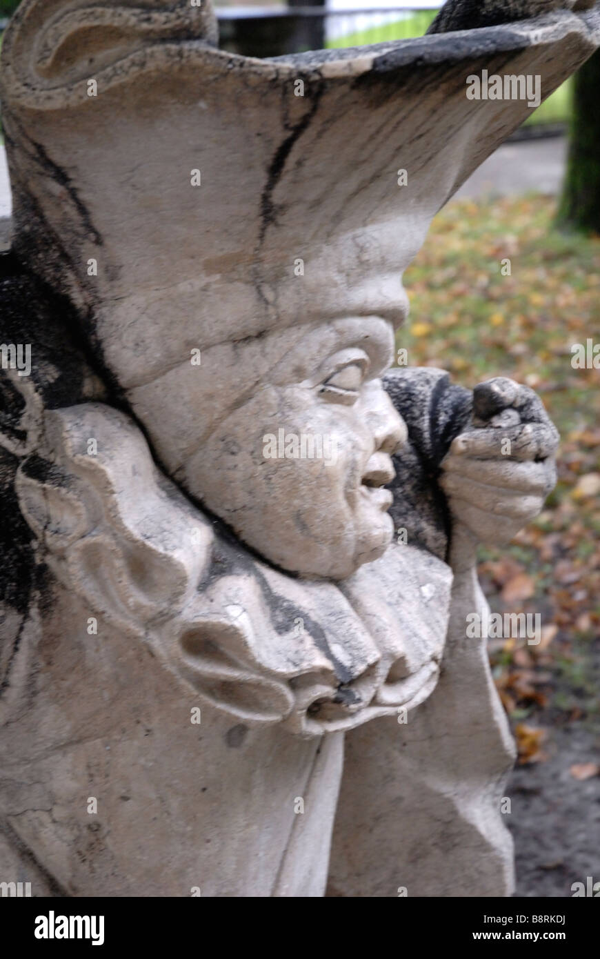 Le nain de jardin dans le jardins de Mirabell et du Schloss Mirabell dans le centre de Salzbourg en Autriche Banque D'Images