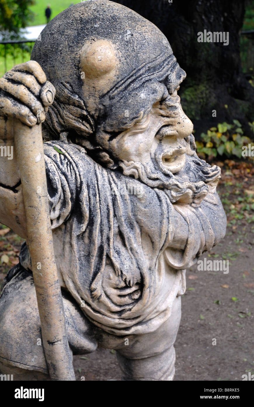 Le Nain jardins dans les jardins de Mirabell et du Schloss Mirabell dans le centre de Salzbourg en Autriche Banque D'Images