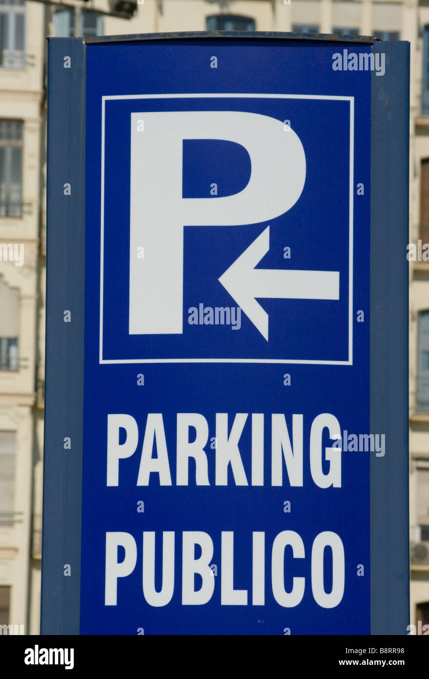 Parking Parking Parking Publico espagnol espagne signe Banque D'Images