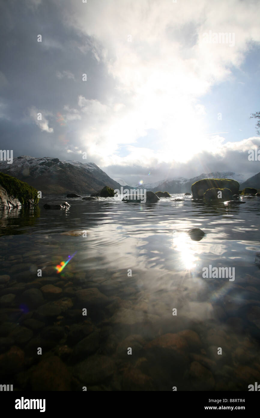 Ullswater Lake dans la lumière du matin Banque D'Images