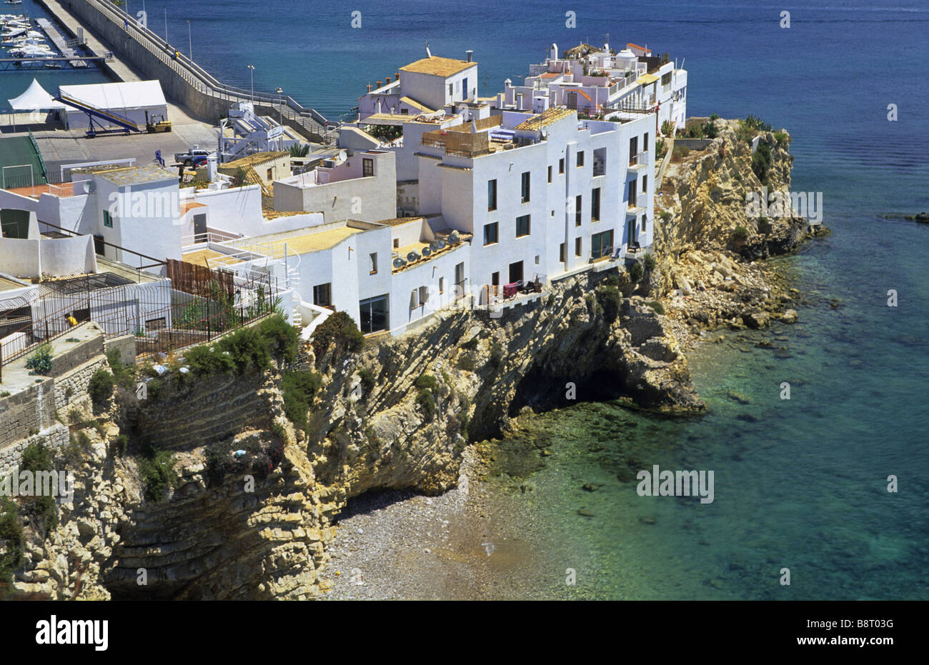 Vieille ville d'Eivissa, Dalt Vila, Espagne, Baléares, Ibiza Banque D'Images