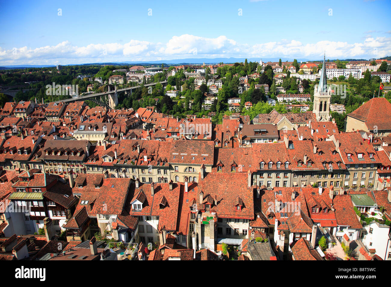 Vue aérienne de la ville de Berne, Suisse Banque D'Images