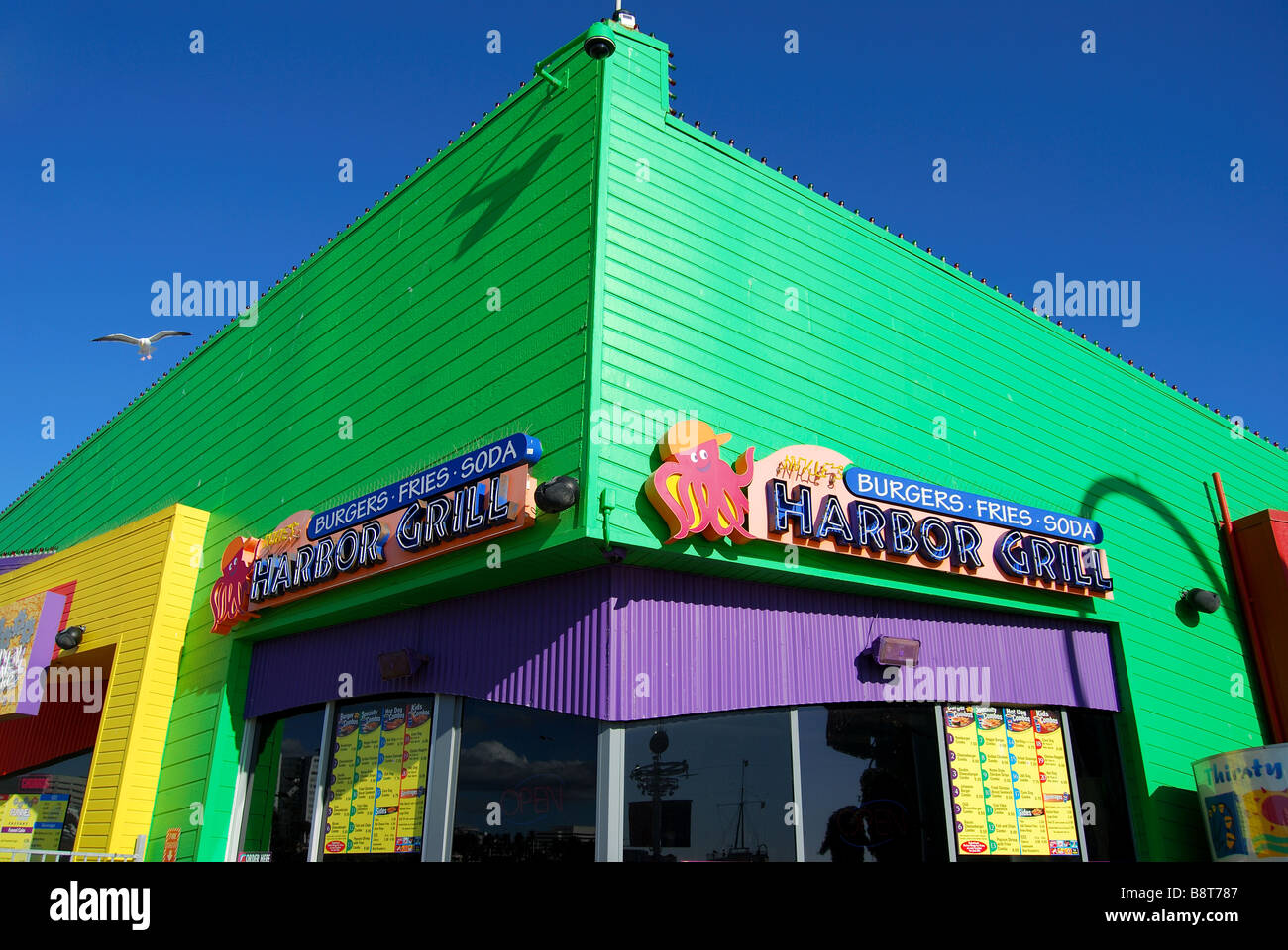 Harbour Grill Restaurant, la jetée de Santa Monica, Santa Monica, Los Angeles, Californie, États-Unis d'Amérique Banque D'Images