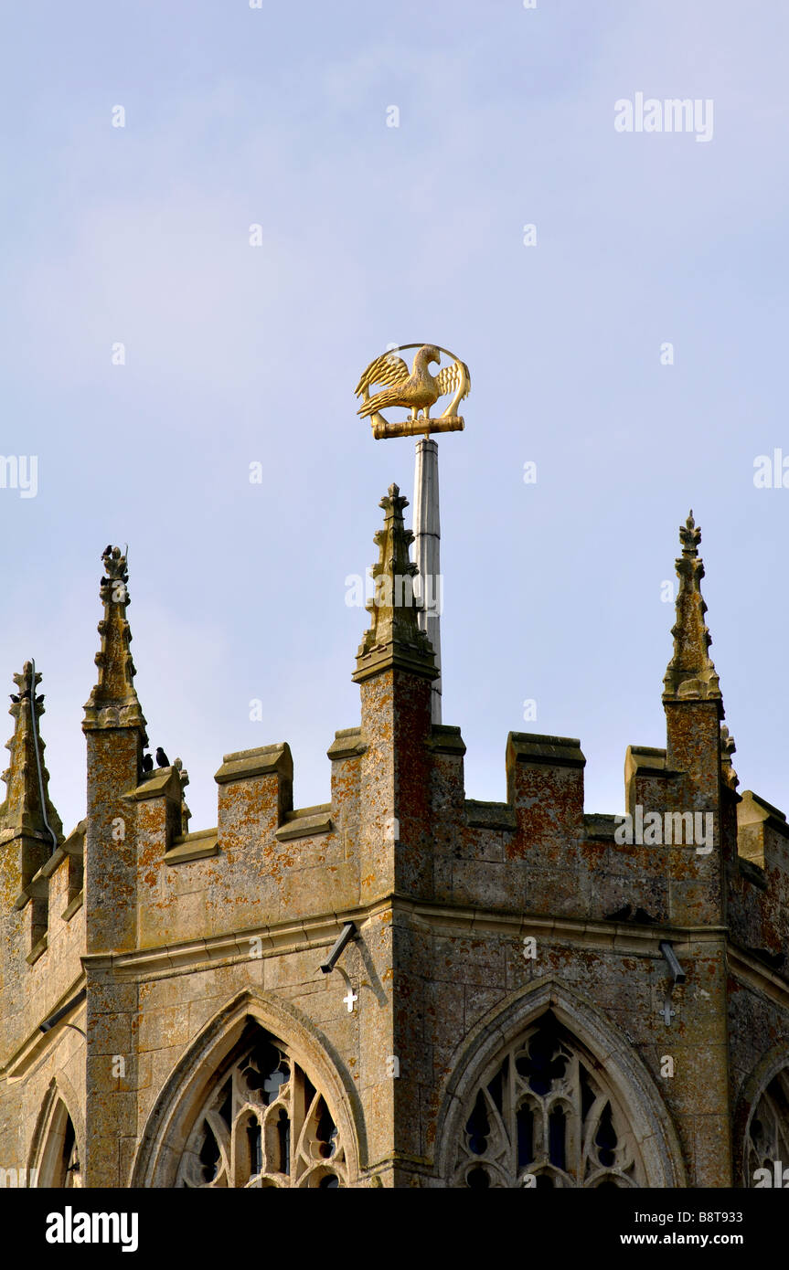 La tour lanterne, Sainte Marie et tous les Saints, l'Église, Fotheringhay Northamptonshire, Angleterre, RU Banque D'Images