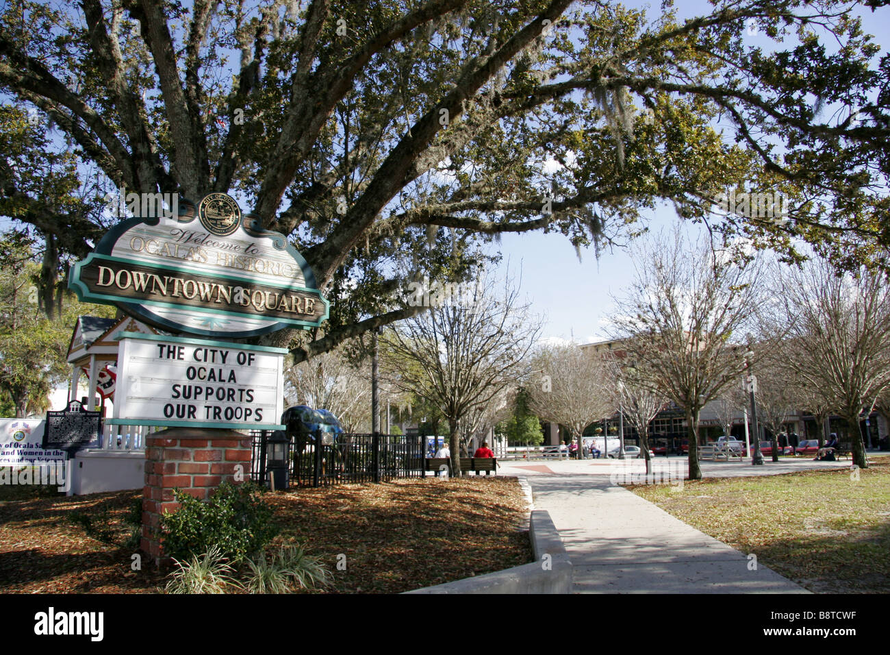 Le centre-ville historique de square à Ocala en Floride USA Banque D'Images
