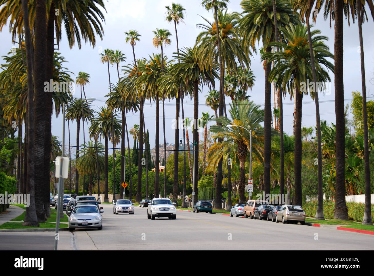 North Beverly Drive, Beverly Hills, Los Angeles, Californie, États-Unis d'Amérique Banque D'Images