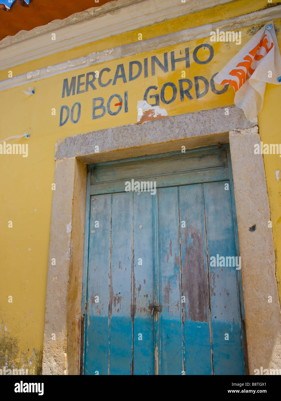 Façade du marché local dans la vieille ville coloniale de Alcântara, État du Maranhão, dans le nord-est du Brésil. Banque D'Images