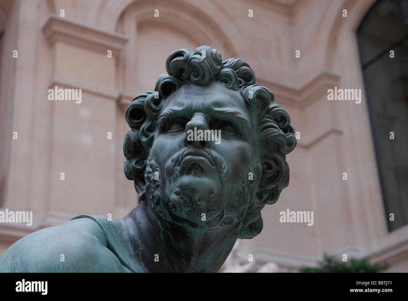 Gros plan de la tête d'un homme statue Banque D'Images