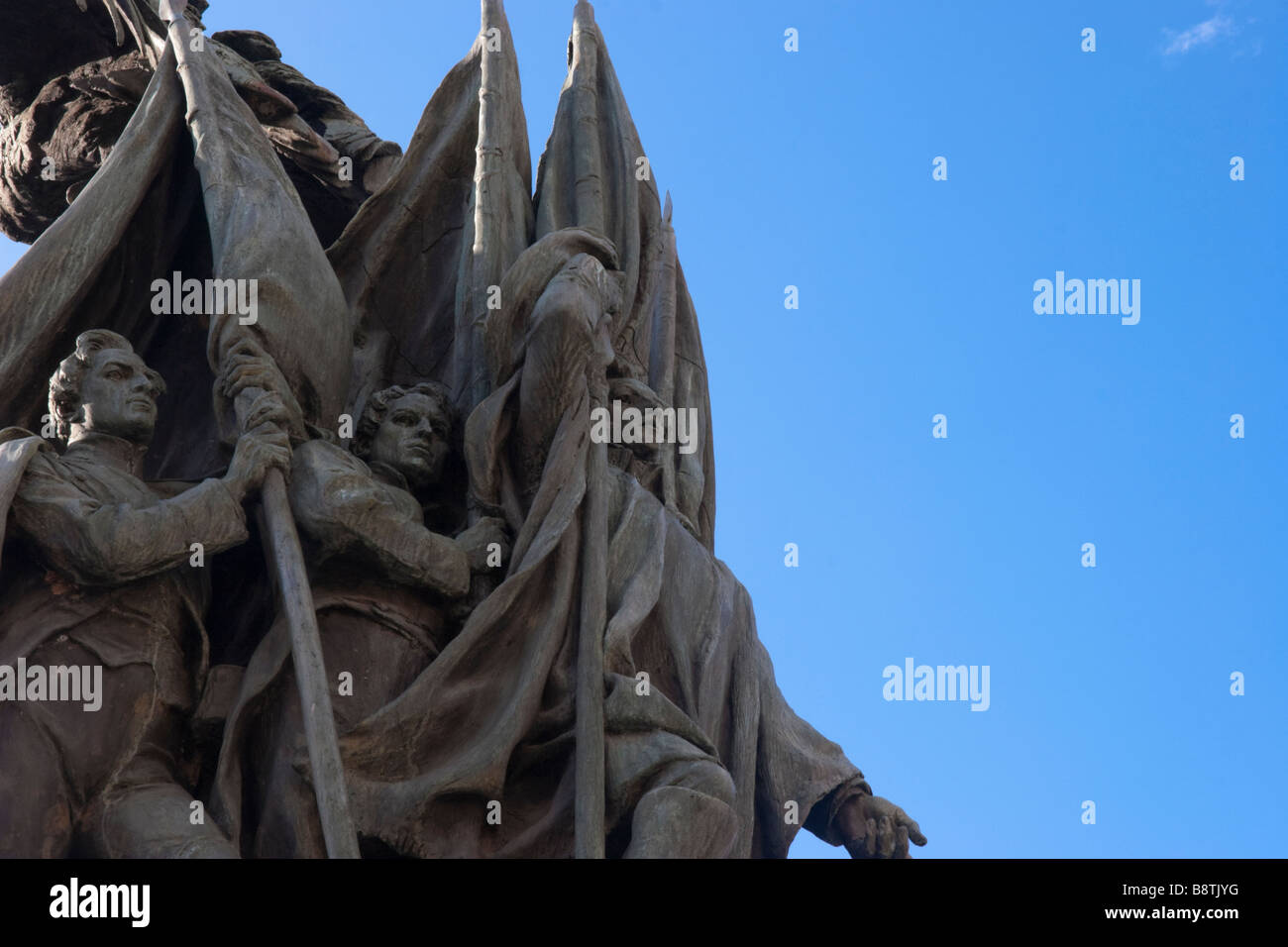 Détail de la statue de Simon Bolivar. Vieux Quartier, Panama, République de Panama, Amérique Centrale Banque D'Images