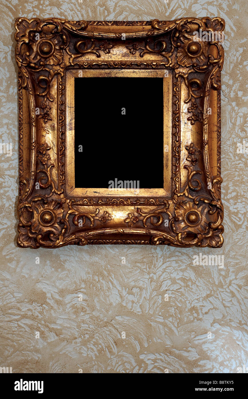 Photo gold frame avec un motif décoratif Banque D'Images