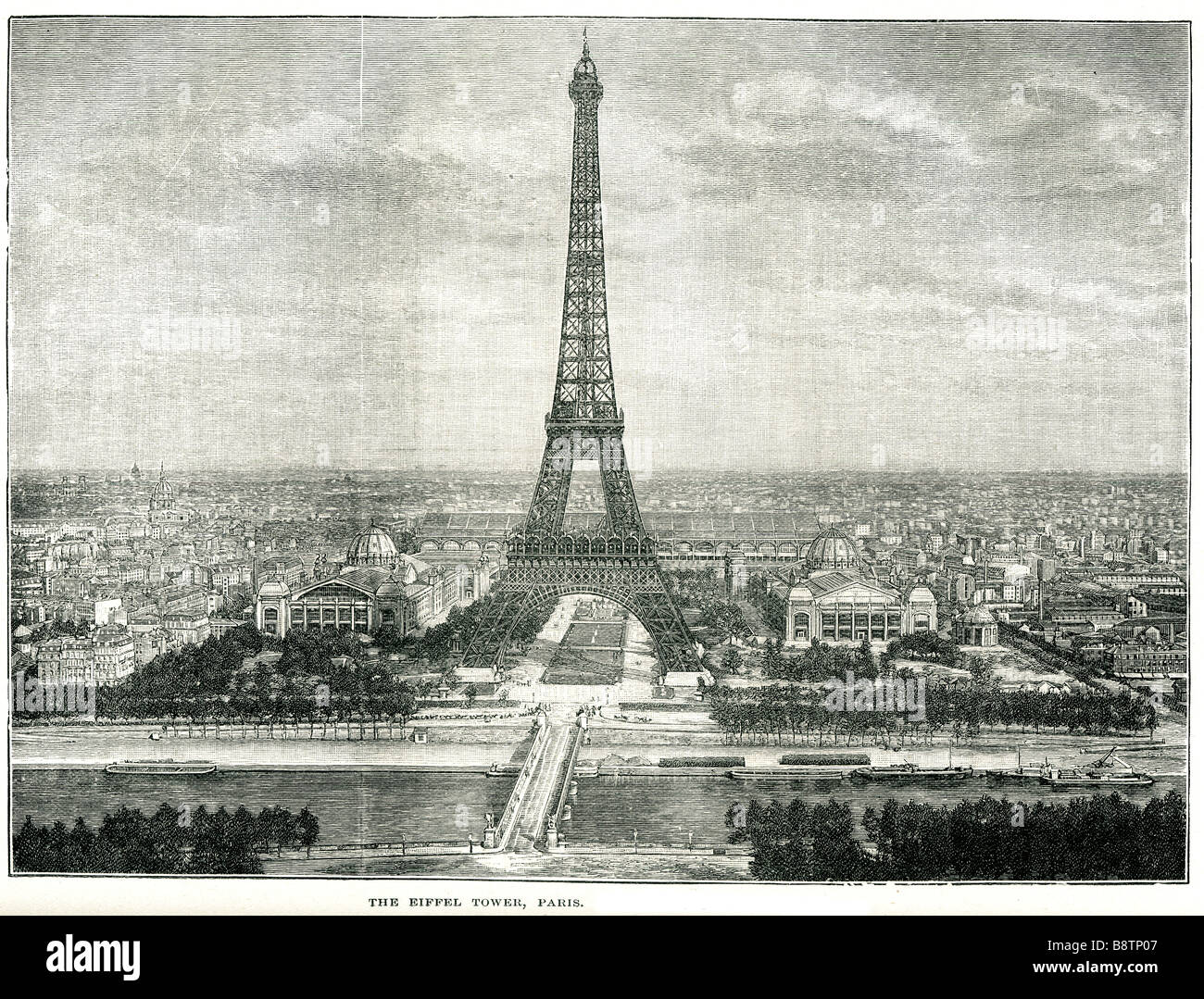La Tour Eiffel Paris tour fer Seine Exposition Universelle Banque D'Images