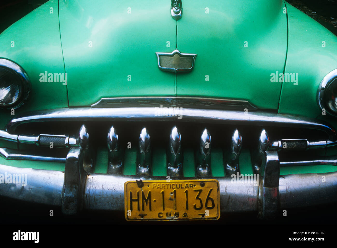 American Vintage utilisé comme taxi limousine à La Havane, Cuba Banque D'Images