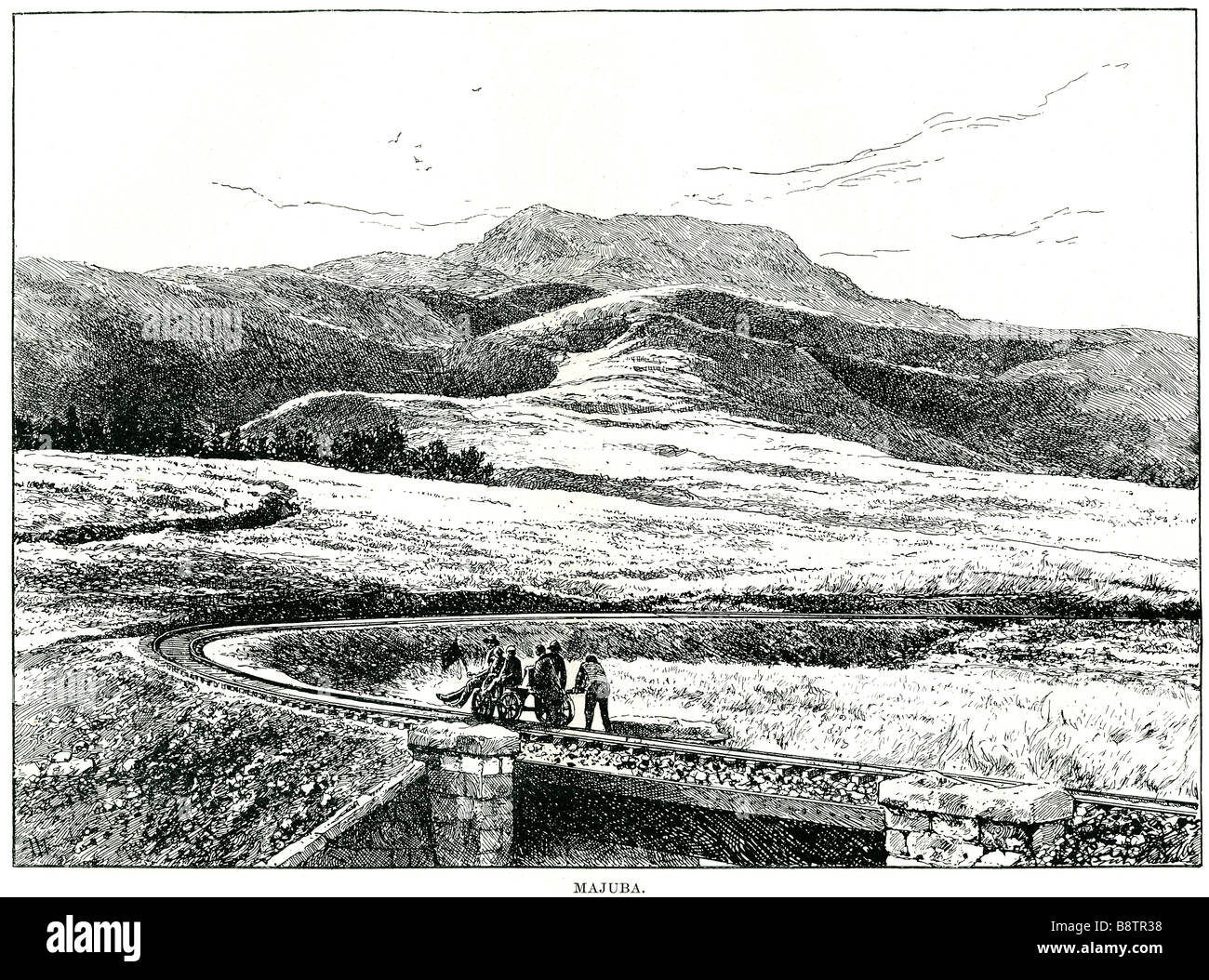 Majuba the battle at majuba hill near volksrust Banque de photographies