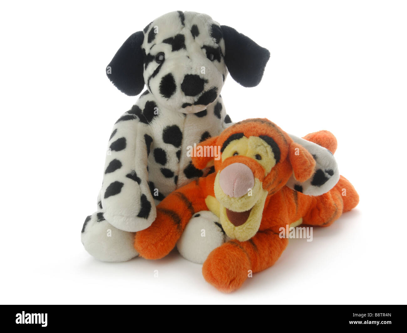 Soft toy Spotty Dog et Tiger Banque D'Images