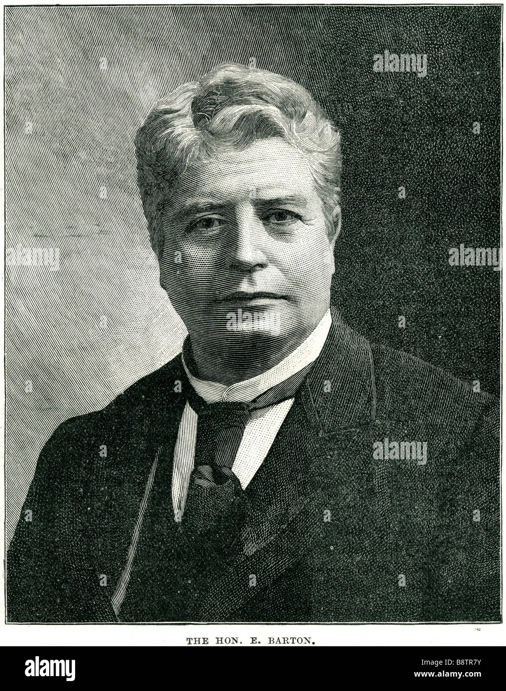 Le député. e. barton Sir Edmund Barton, GCMG, KC (18 janvier 1849 - 7 janvier 1920), homme politique et juge, a été la firs Banque D'Images