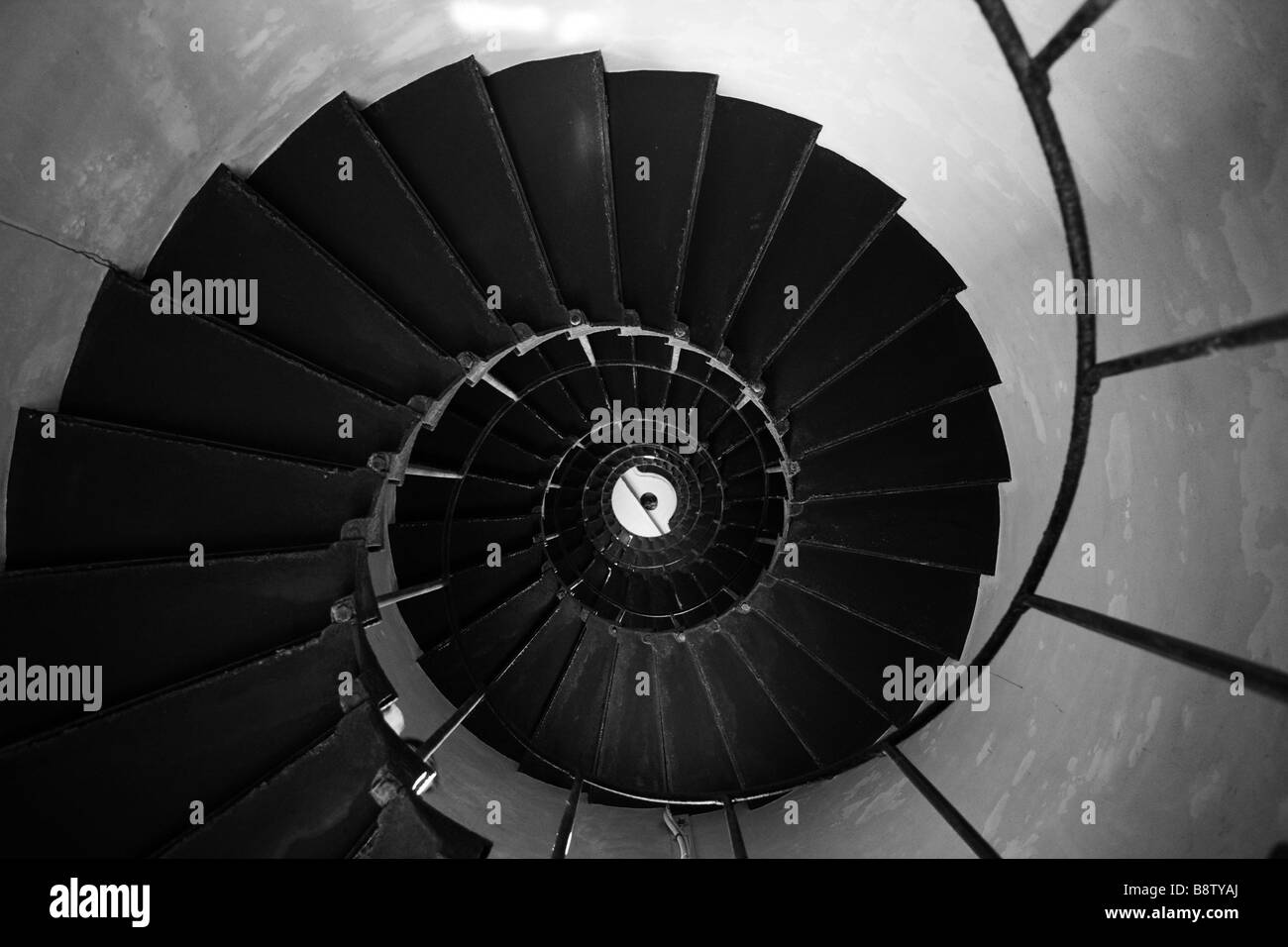 Escalier ouvert Newel phare des îles de la Mer Rouge Egypte Frère Banque D'Images