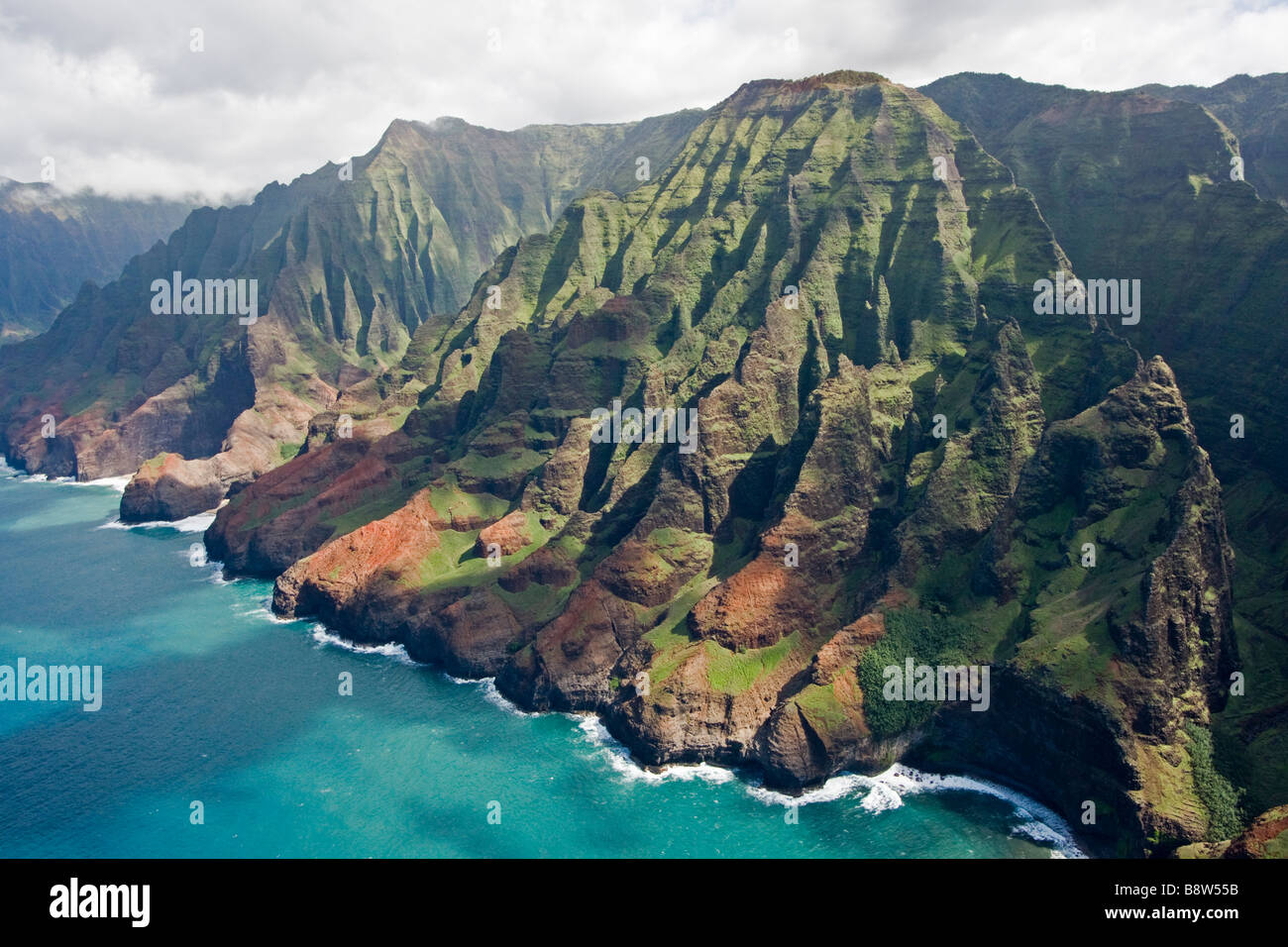 Les falaises de Na Pali Kauai Hawaii USA Banque D'Images