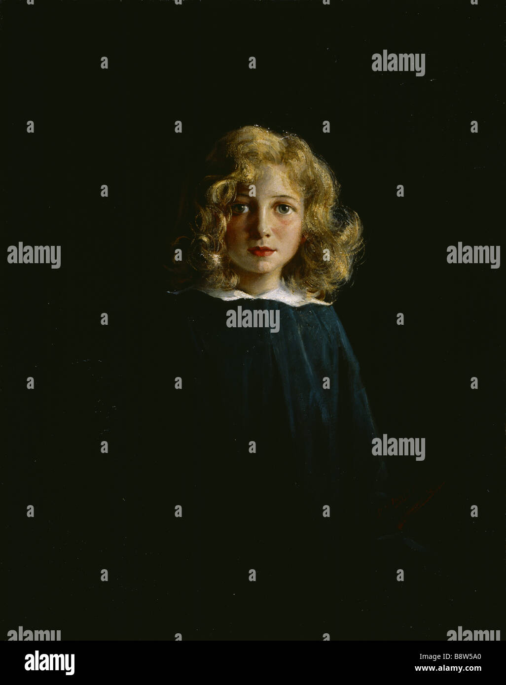 Député HELEN ELIZABETH WARD COMME UNE FILLE, par David Nicholson Ingles, ARHA, (1888-1933), signé et daté 1919, au château de Ward, Co Down Banque D'Images