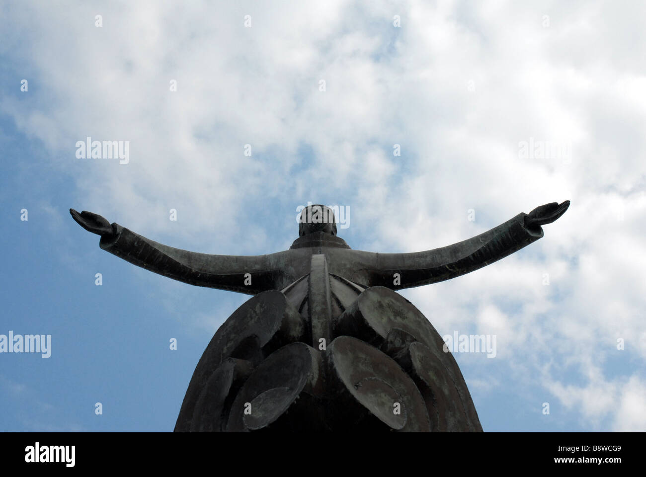 La statue de saint Brendan le navigateur, Bantry, dans le comté de Cork, Irlande Banque D'Images