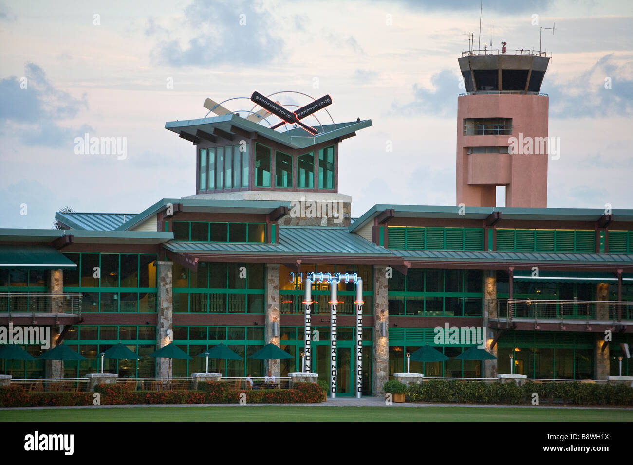 Le terrain de cricket de Stanford St Johns Antigua Banque D'Images