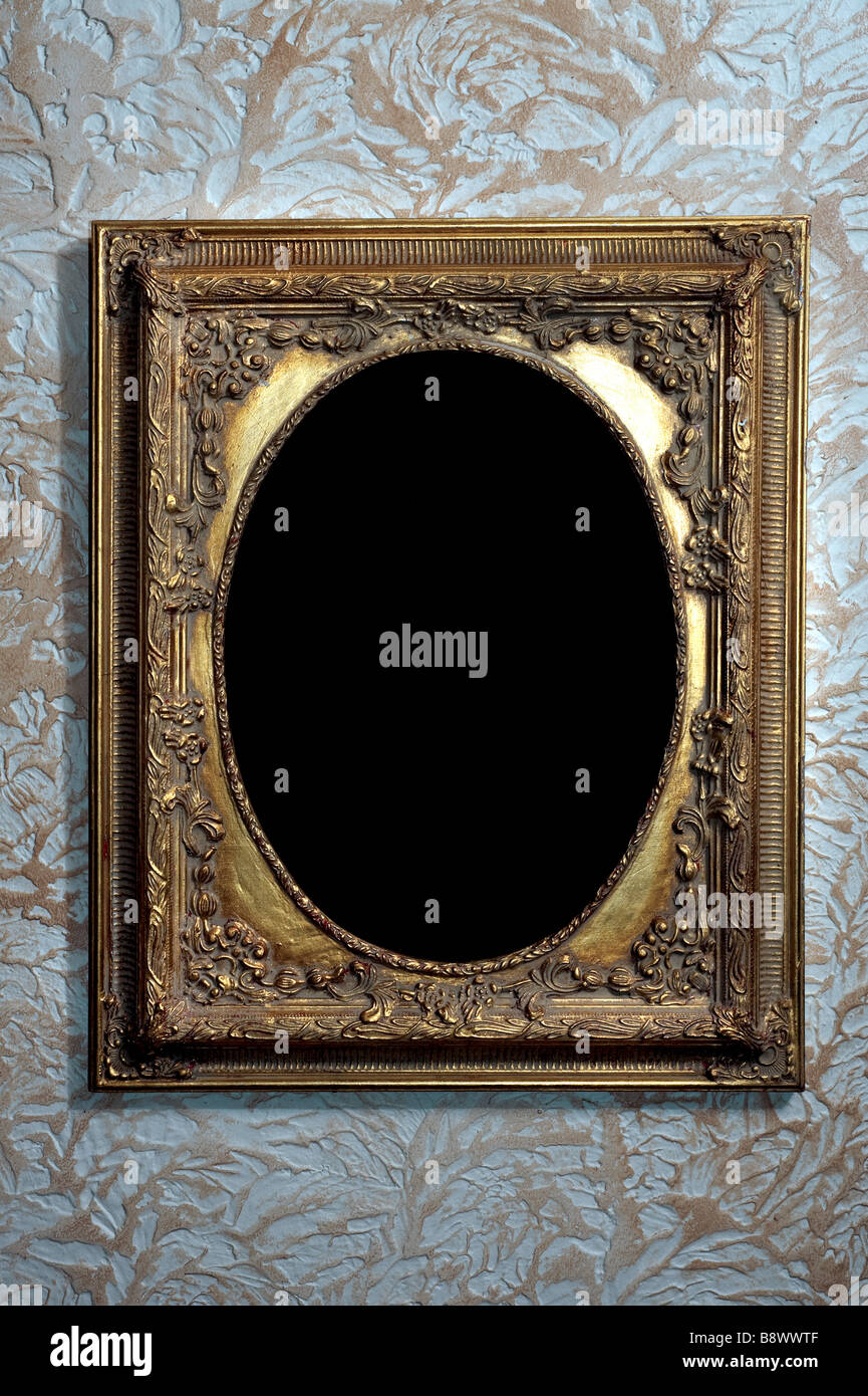 Photo gold frame avec un motif décoratif Banque D'Images