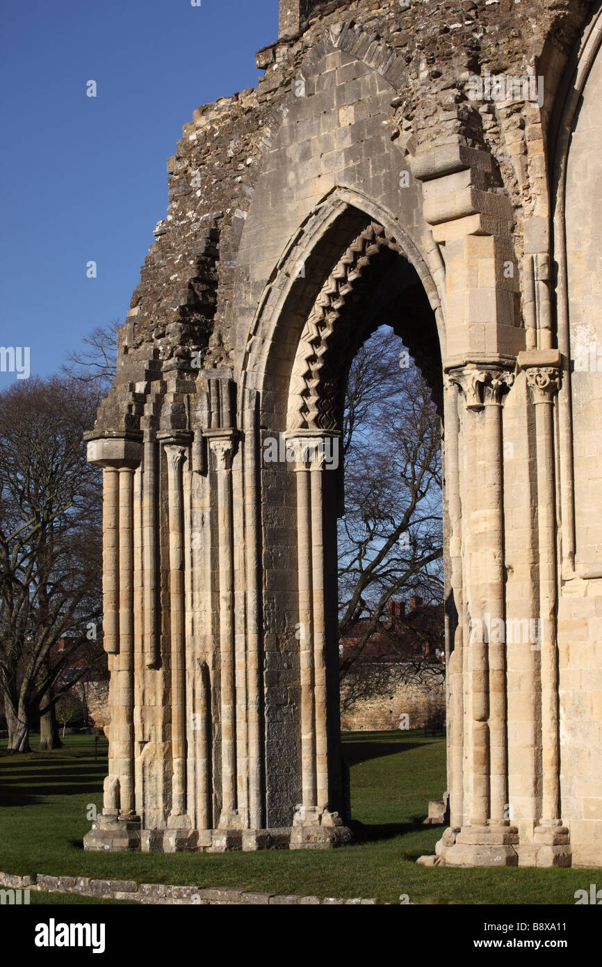 Abbaye de Glastonbury, Somerset, Angleterre Banque D'Images