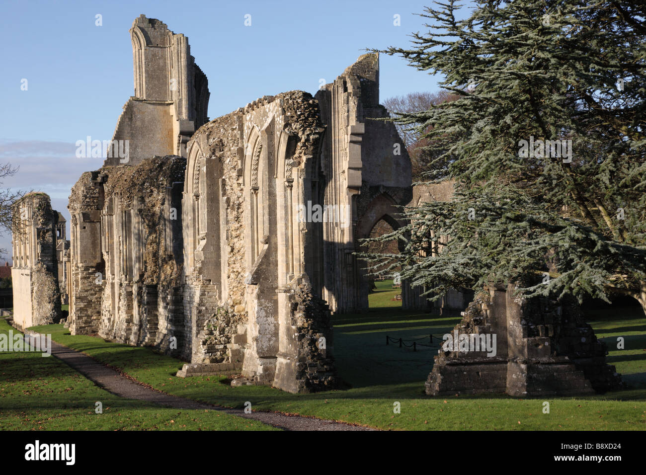 Abbaye de Glastonbury, Somerset, Angleterre Banque D'Images