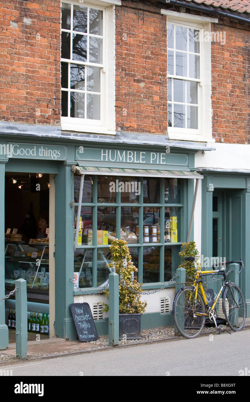 Village shop, Humble Pie delicatessen, Burnham Market, North Norfolk, UK Banque D'Images