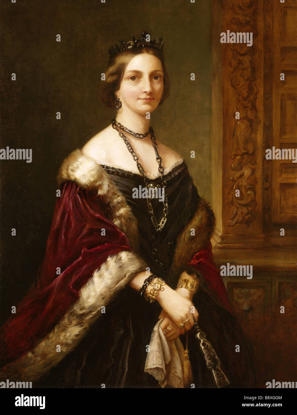 PORTRAIT DE LAURA PARKER English 19e siècle à Hinton Ampner conservation post HIN P 34 Banque D'Images