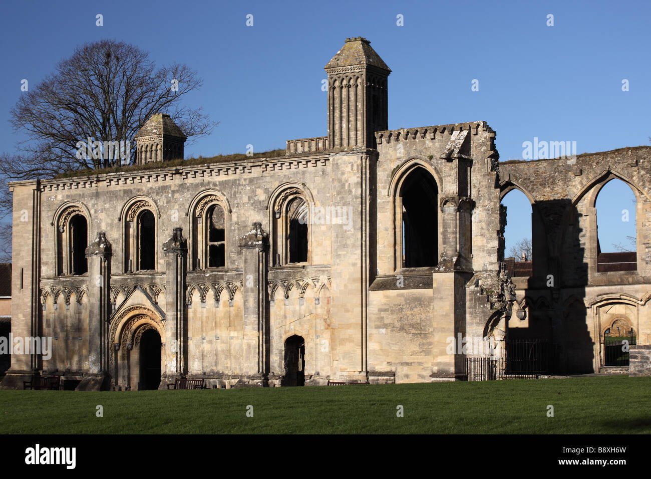 Abbaye de Glastonbury, Somerset, Angleterre Banque D'Images