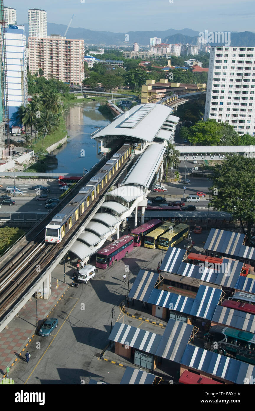Kuala Lumpur, en Malaisie, Métro Gare ferroviaire Banque D'Images