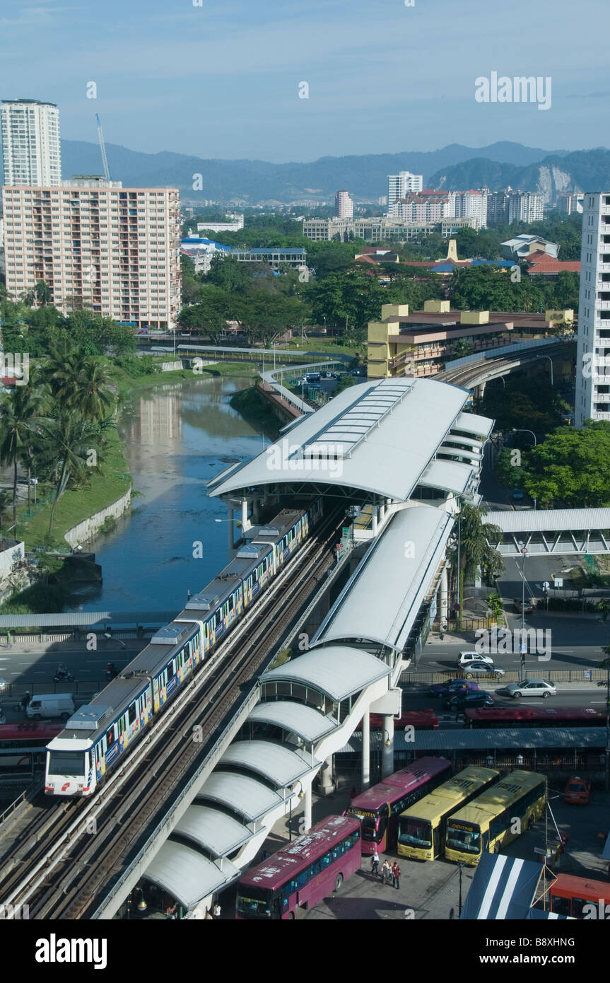 Kuala Lumpur, en Malaisie, Métro Gare ferroviaire Banque D'Images