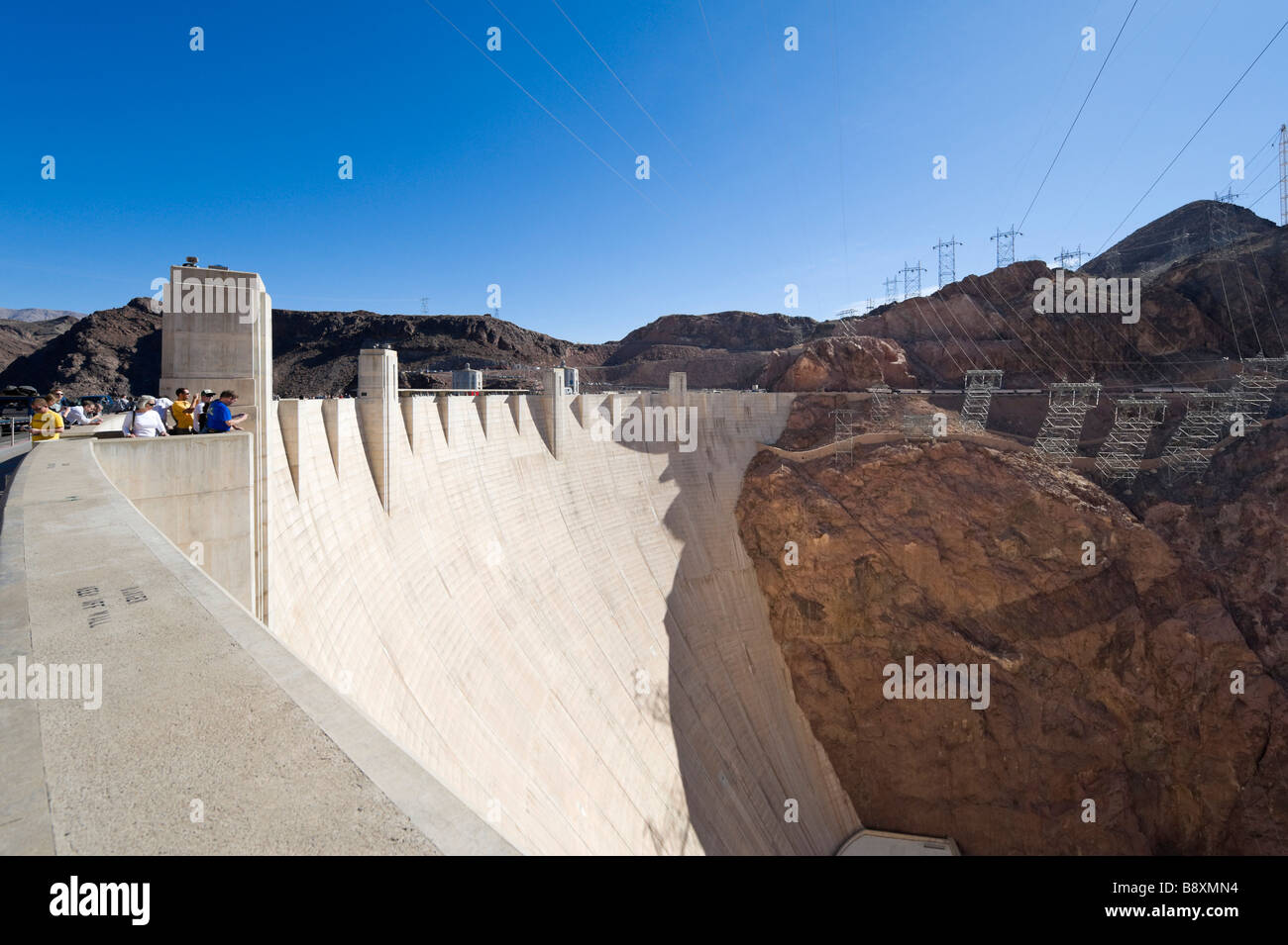 Le Barrage Hoover, Arizona/frontière d'état du Nevada, USA Banque D'Images