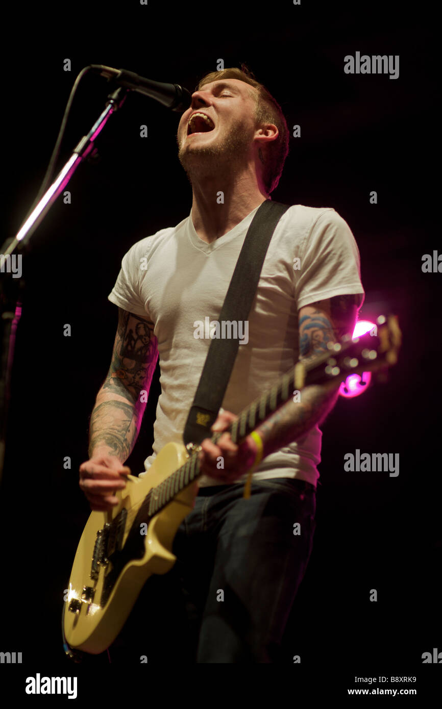 The Gaslight Anthem chanteur guitariste Brian Fallon Banque D'Images