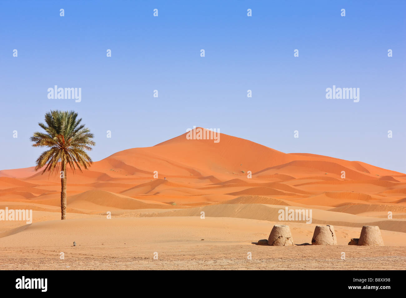 Beau paysage de désert Sahara Maroc Banque D'Images