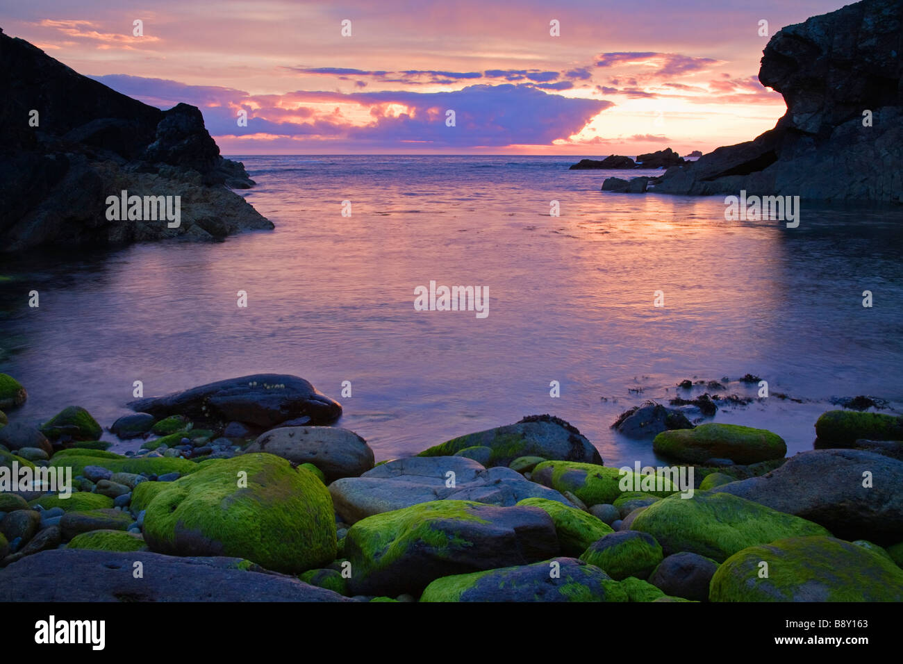 Rochers sur la côte, Clogher Head, péninsule de Dingle, comté de Kerry, Munster, Irlande Province Banque D'Images