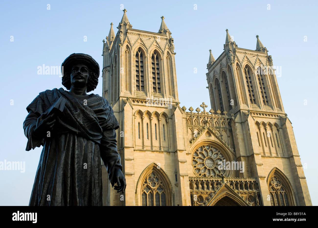 Raja Ram Mohan Roy à la statue de la cathédrale de Bristol Banque D'Images