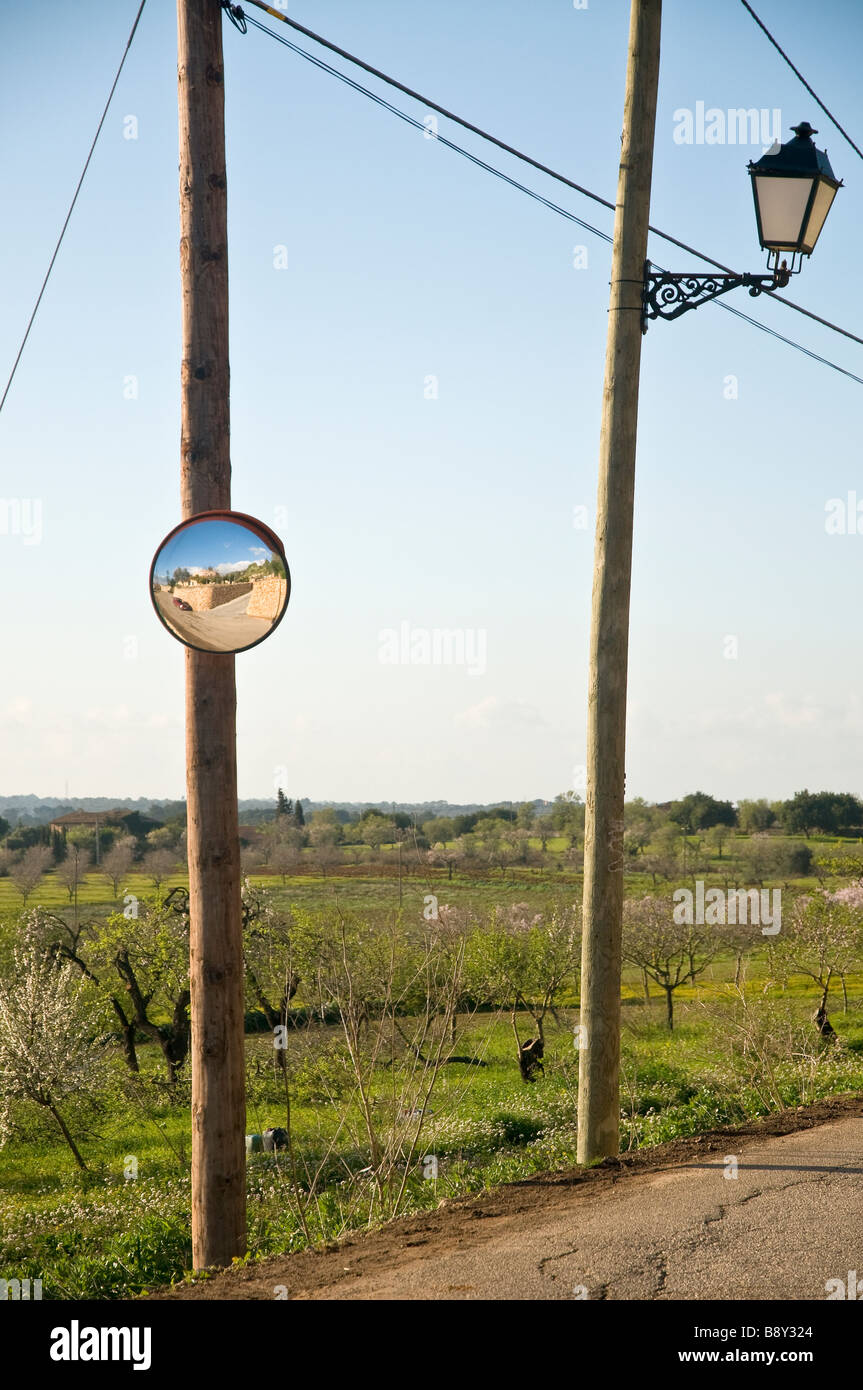 Europe Espagne Iles Baléares Majorque Santa Eugenia miroir parabolique sur un coin de Mallorca Banque D'Images