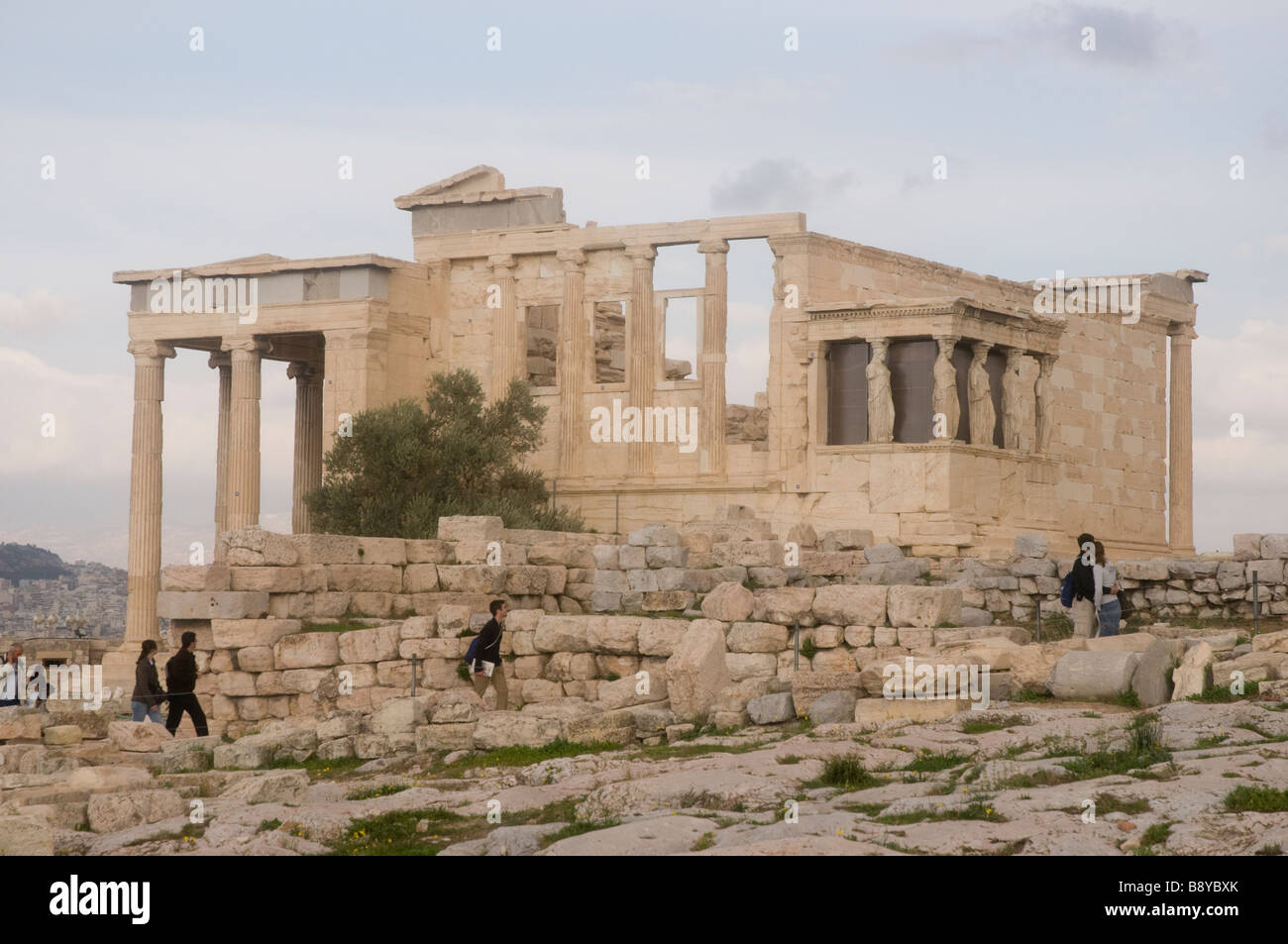Anciennes ruines grecques, Athènes Banque D'Images