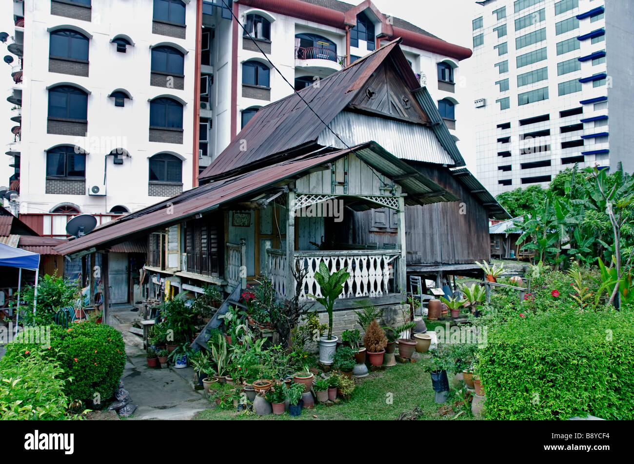 Vieux quartier près de Petronas Twin Towers Kuala Lumpur City Centre KLCC Jalam Malaisie Ampang Banque D'Images